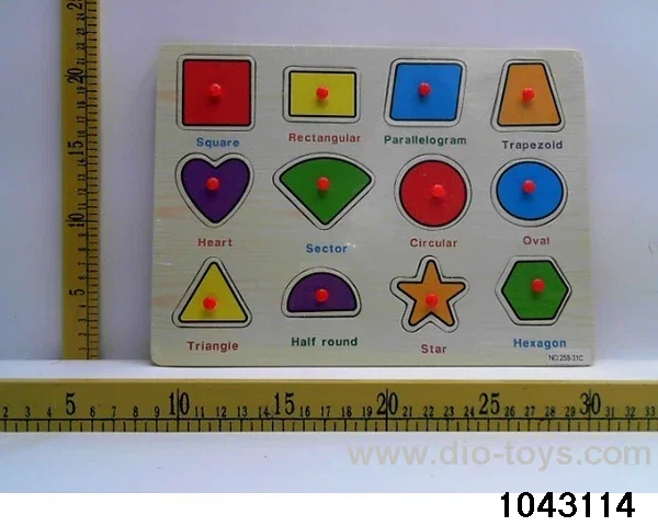 Wooden puzzles in Plastic film