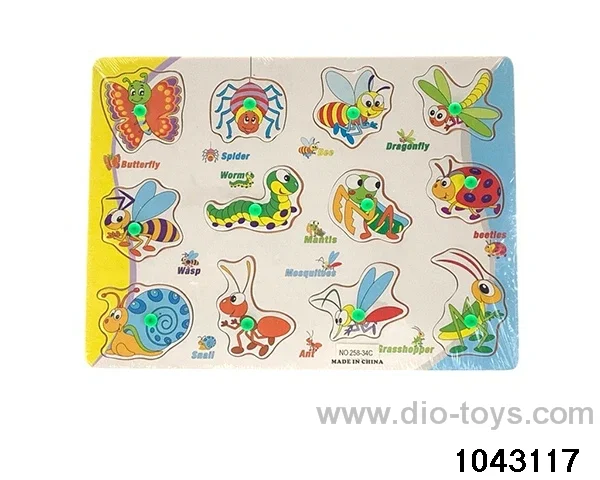 Wooden puzzles in Plastic film
