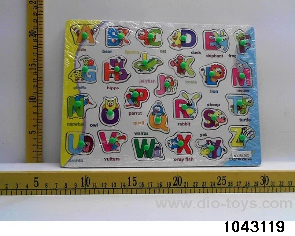 Wooden puzzles in Plastic film