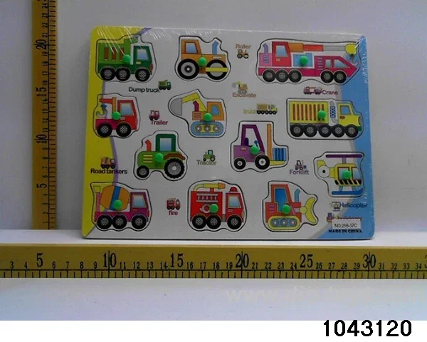 Wooden puzzles in Plastic film