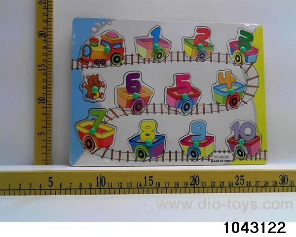 Wooden puzzles in Plastic film