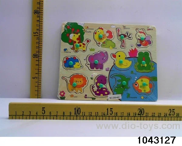 Wooden puzzles in Plastic film
