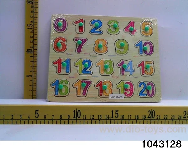 Wooden puzzles in Plastic film