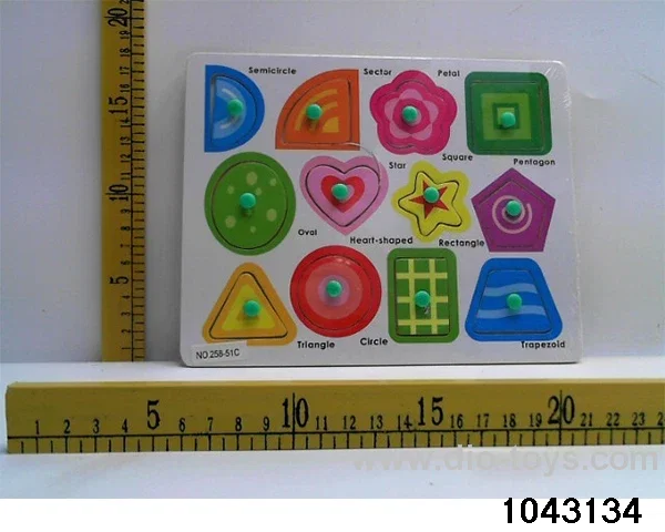 Wooden puzzles in Plastic film