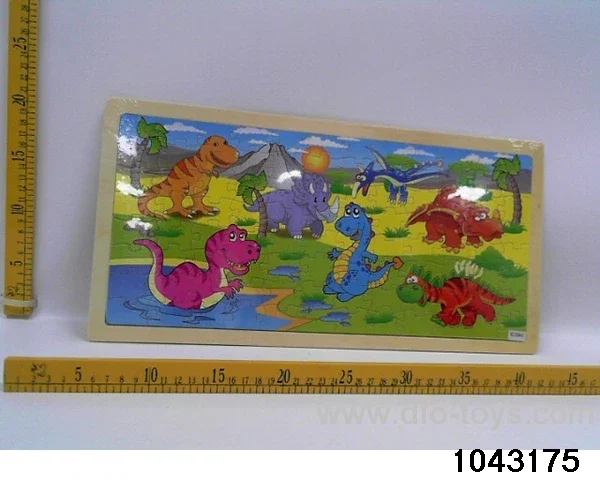 Wooden puzzles in Plastic film