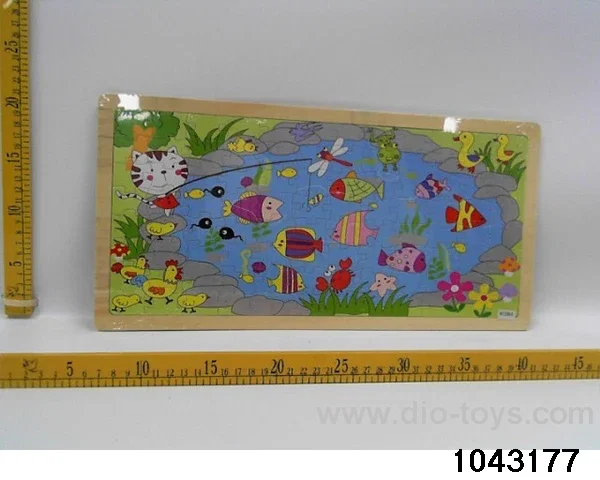 Wooden puzzles in Plastic film