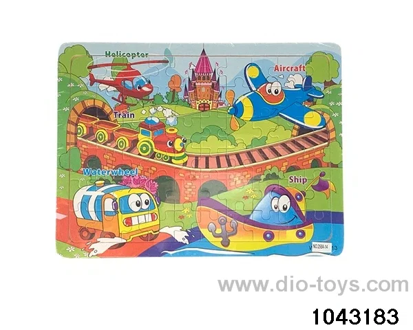 Wooden puzzles in Plastic film