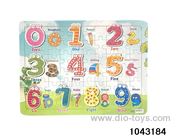 Wooden puzzles in Plastic film
