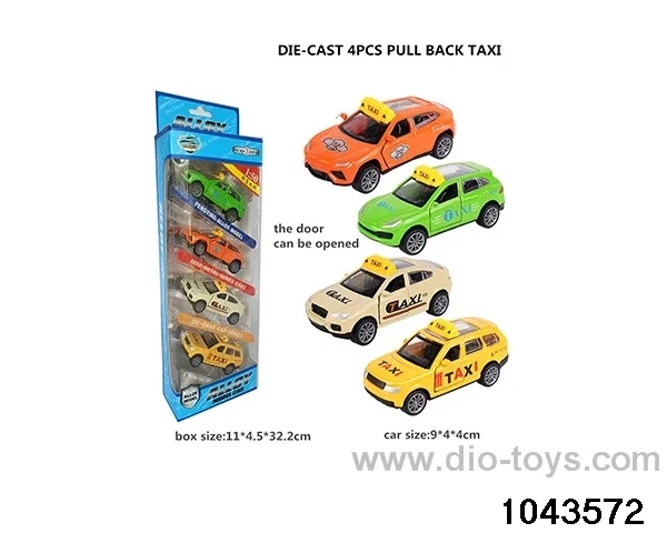 Alloy return car in 4pcs window box