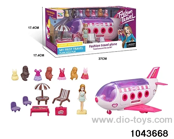 doll plane in color box