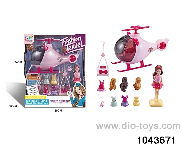doll helicopter in color box