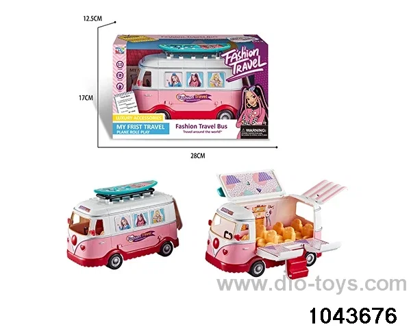 doll bus in color box