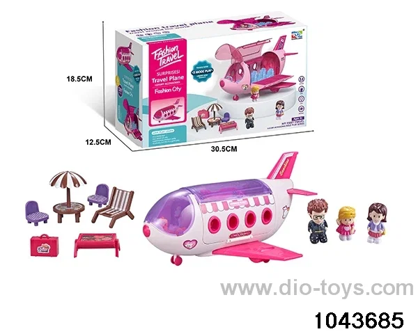 doll playhouse plane toy in color box