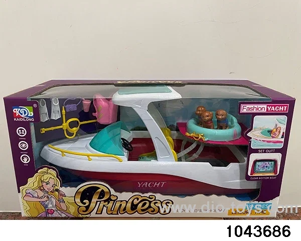 doll playhouse boat toy in color box