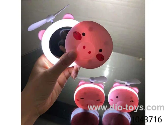 piggy mirror fan in color box