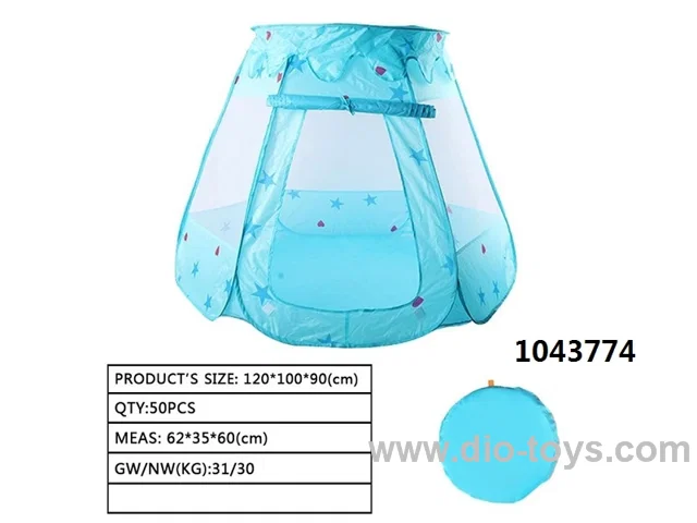 Foldable Children Pink Play Tent Toys Indoor & Outdoor Use in bag