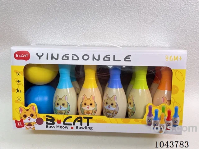Bowling set in window box