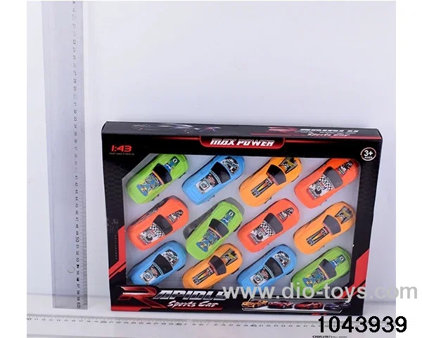 pull back car in color box