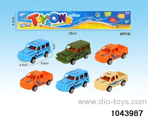 pull back car in poly bag header