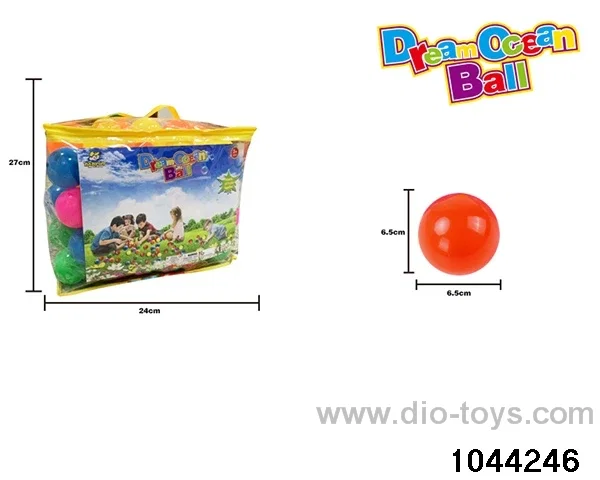 (GCC) 6.5 CM OCEAN BALL PVC BAG 100 BALLS IN PVC BAG
