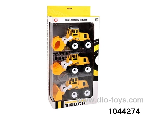 Inertia engineering vehicle (yellow) three single models in window box