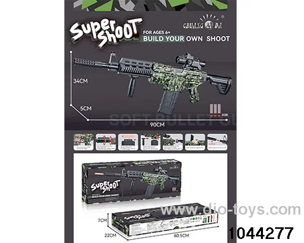 Electric soft bullet gun in color box