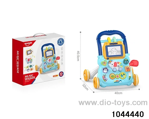 Elephant Music Walking Cart (Blue) in color box