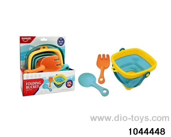 Folding bucket bathroom toys (2PCS) children's educational enlightenment early education toys baby pacifying toys creative toys in display box