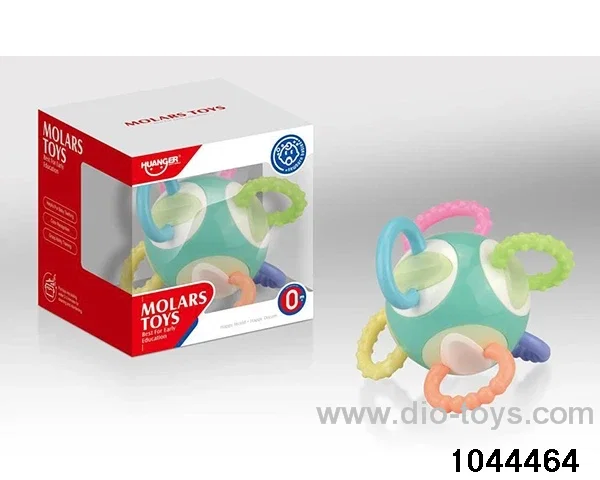 Plain six sided twist gum ball for children's enlightenment early education toy baby pacify toy creative toy hand grasping ball in window box