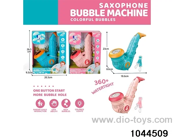 Saxophone bubble machine in display box
