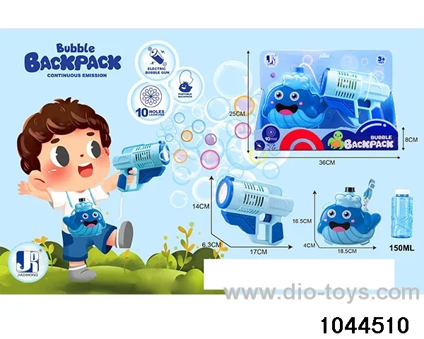 Electric Whale Backpack Bubble Gun in display box