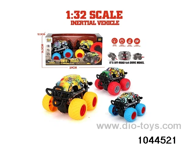 Off road 4WD inertial stunt vehicle in window  box