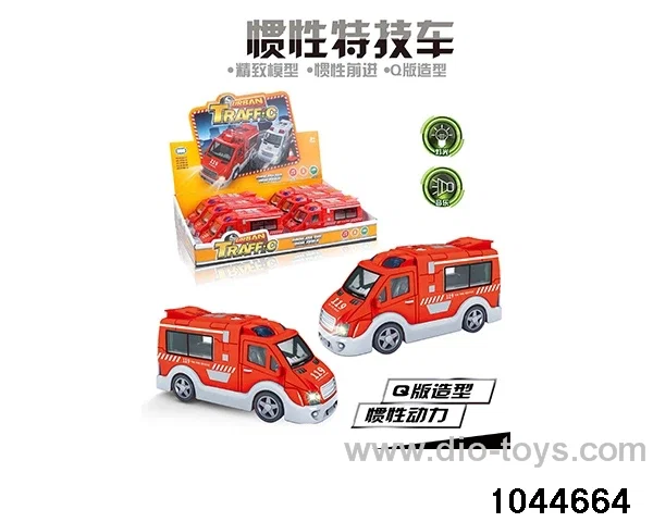 Inertia fire truck\/lighting music in display box
