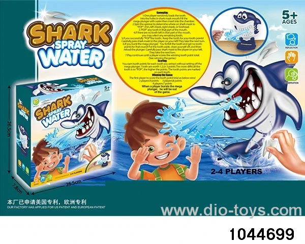Shark water spray game in color box