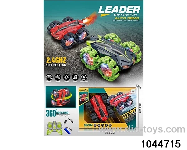 10 PASS 1:18, 24G EXPLOSIVE WHEEL DOUBLE-SIDED STUNT CAR (INCLUDING ELECTRICITY) 3.7V BATTERY USB CABLE IN WINDOW BOX