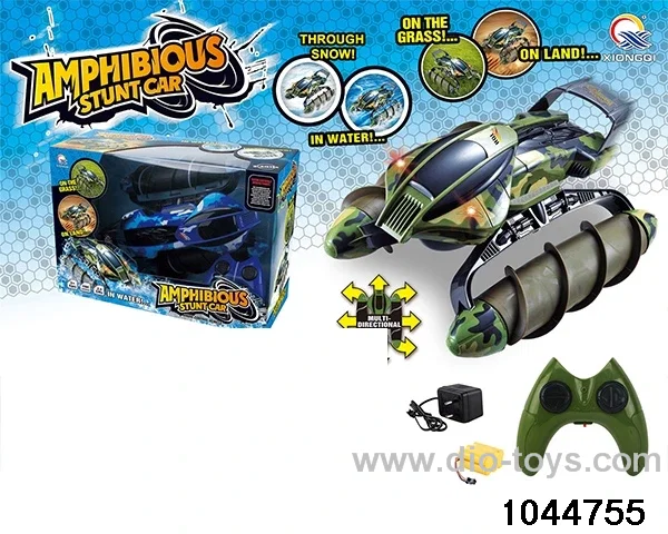 Amphibious tank remote control vehicle in window box