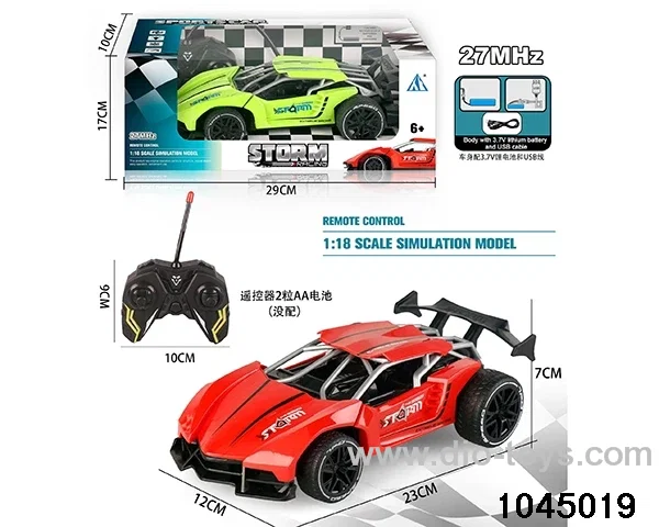 1:18 4 ch rc car with light