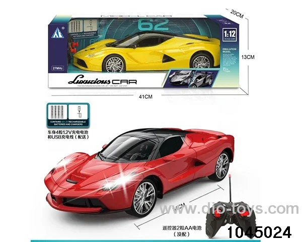1:12 4 ch rc car with light/include battery