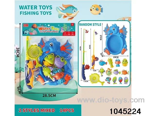 Fishing toys（14pcs）in poly bag header