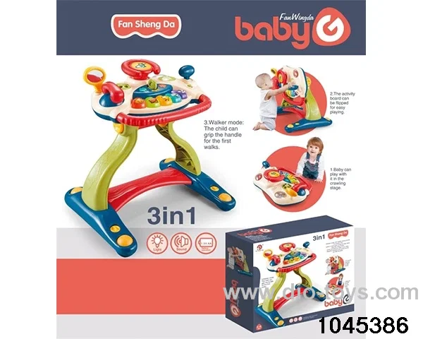 Three in one baby stroller (with light and music) in color box