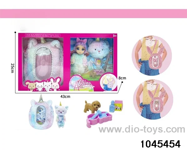 6 inch plush doll bag/unicorn in window box