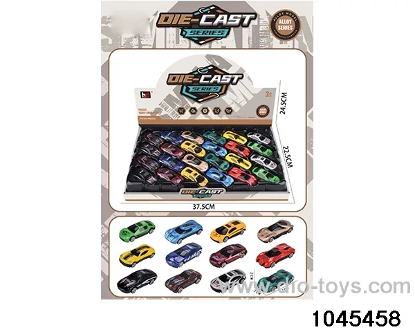 Sliding alloy car (24PCS) in display box