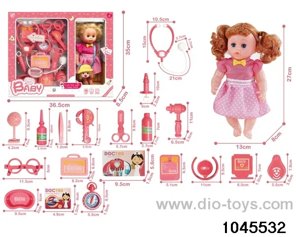 16cm doll with doctor set