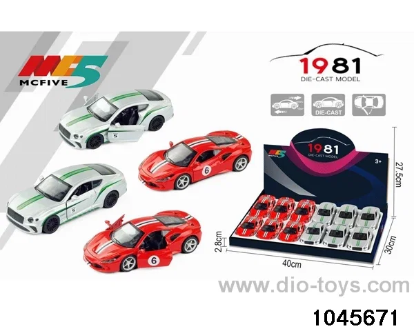 1:32 pull back alloy car/2 asstd