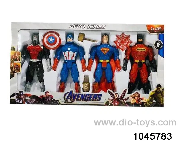 4pcs heros with light