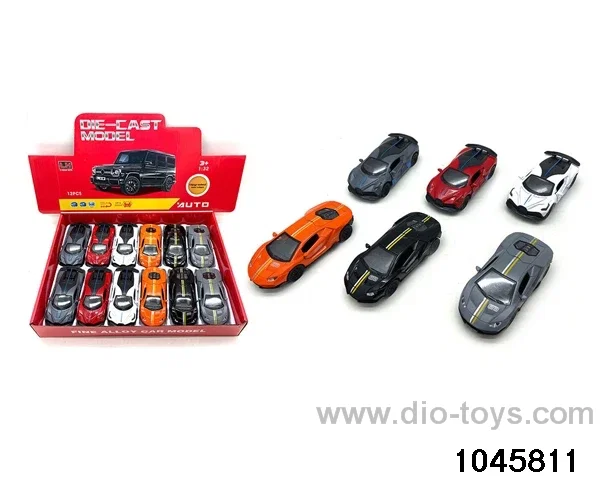 12pcs 1:32 pull back alloy car