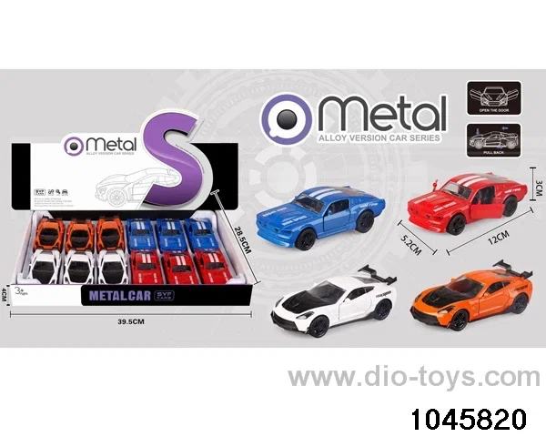 12pcs pull back alloy car