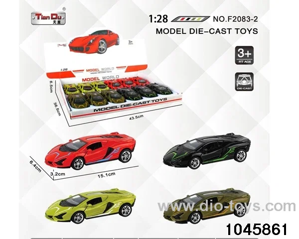 1:28 pull back alloy car