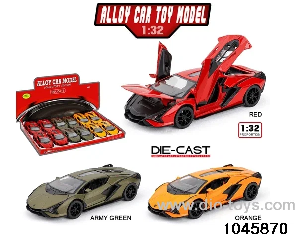 12pcs 1:32 pull back alloy car
