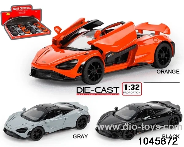 12pcs 1:32 pull back alloy car